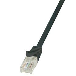 LogiLink 1m Cat.5e U/UTP câble de réseau Noir Cat5e U/UTP (UTP)
