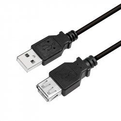 LogiLink CU0010B câble USB 2 m USB 2.0 USB A Noir