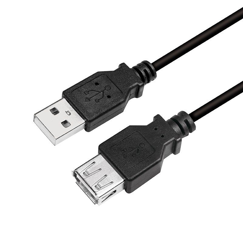 LogiLink CU0010B câble USB 2 m USB 2.0 USB A Noir