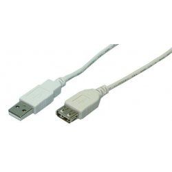 LogiLink 3m USB 2.0 câble USB USB A Gris