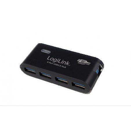LogiLink USB 3.0 4x 5000 Mbit/s Noir