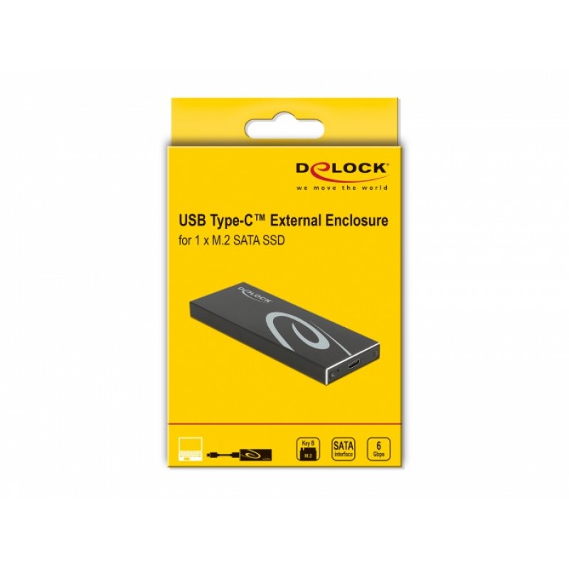 DeLOCK 42003 Boîtier de disques de stockage Enceinte ssd Noir M.2