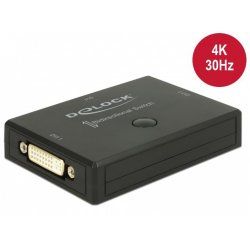 Delock compatible DVI 2 - 1 Switch bidirectional 4K 30 Hz - Video-Schalter - 2 Anschlüsse