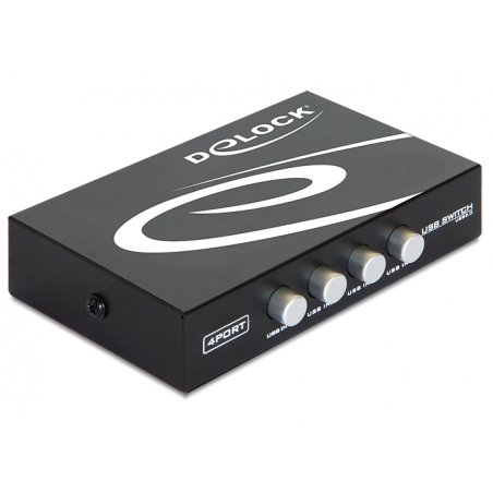 Delock compatible Switch USB 2.0 4 port manual - USB-Umschalter für die gemeinsame Nutzung von Peripheriegeräten - 4 A