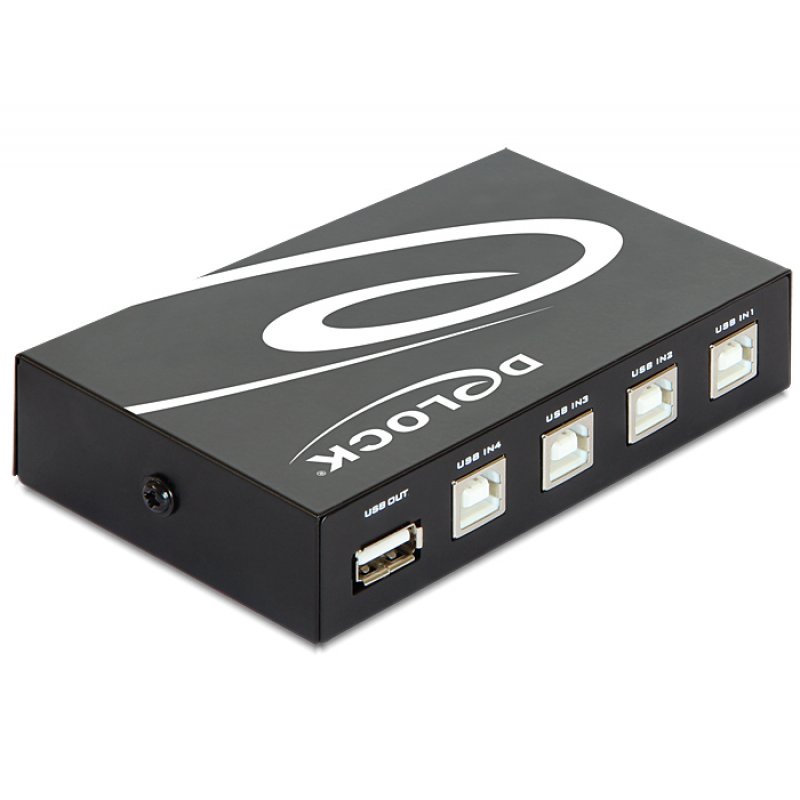 Delock compatible Switch USB 2.0 4 port manual - USB-Umschalter für die gemeinsame Nutzung von Peripheriegeräten - 4 A