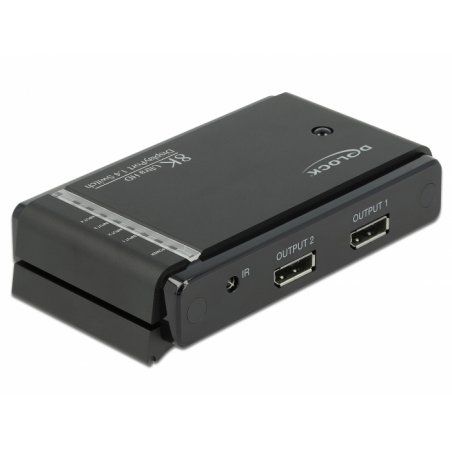 Delock compatible DisplayPort 1.4 Switch 2 x 2 DisplayPort in to 1 x 2 DisplayPort out 8K - Video/Audio-Schalter