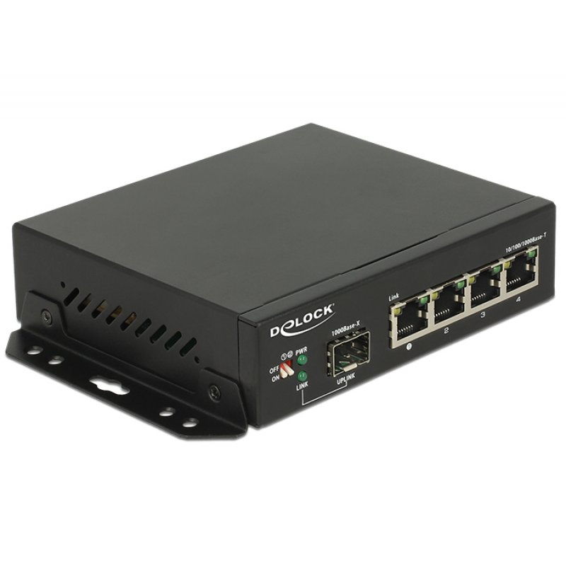 DeLOCK 87704 network switch Gigabit Ethernet (10/100/1000) Black