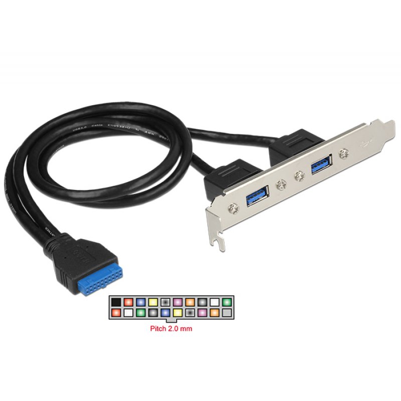 Delock compatible Slot bracket - USB-Konsole