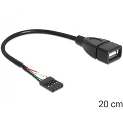 DeLOCK 83291 câble USB 0,2 m USB A Noir