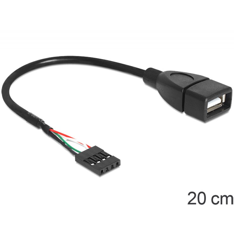 DeLOCK 83291 USB cable 0.2 m USB A Black
