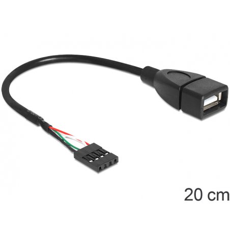 DeLOCK 83291 câble USB 0,2 m USB A Noir