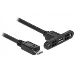 Delock compatible USB-Verlängerungskabel - Micro-USB Typ B bis Micro-USB Typ B - 25 cm