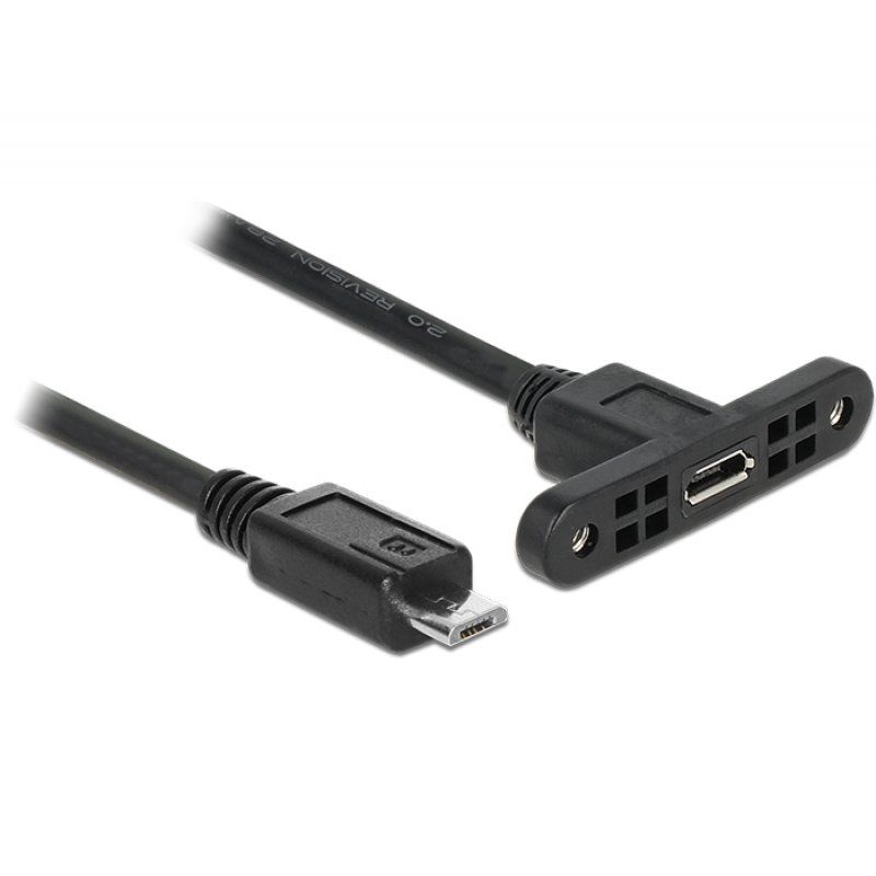 DeLOCK 85245 USB cable 0.25 m USB 2.0 Micro-USB B Black