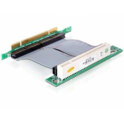 Delock compatible Riser card PCI 32 Bit with flexible cable left insertion - Riser Card