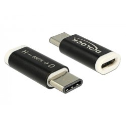 DeLOCK 65678 changeur de genre de câble USB 2.0-C USB 2.0 Micro-B Noir, Blanc