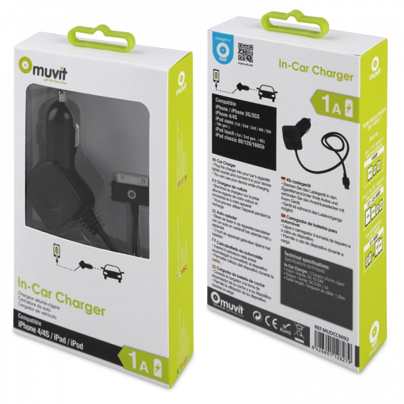 Muvit MUDCC0092 mobile device charger Universal Black Cigar lighter Auto