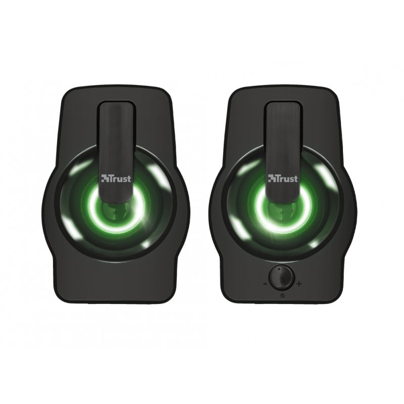 Enceintes Trust Gemi RGB Led USB (Noir)
