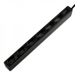 LogiLink LPS231B multiprise 1,5 m 6 sortie(s) CA Intérieure Noir
