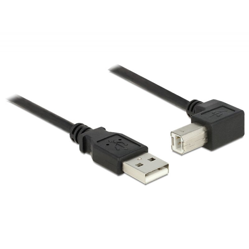 DeLOCK 0.5m, USB 2.0-A / USB 2.0-B USB cable USB A USB B Black