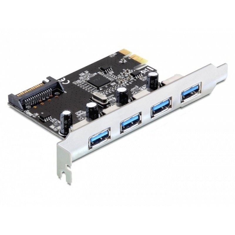 Delock compatible PCI Express Card  4 x USB 3.0 - USB-Adapter - PCIe 2.0 - USB 3.0 x 4