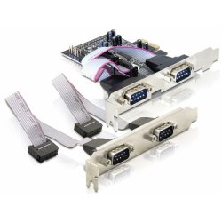 Delock compatible 4 x serial PCI Express Card - Serieller Adapter - PCIe - 4 Anschlüsse