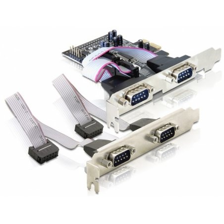Delock compatible 4 x serial PCI Express Card - Serieller Adapter - PCIe - 4 Anschlüsse