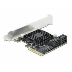 Delock compatible 5 port SATA PCI Express x4 Card - Low Profile Form Factor - Speicher-Controller - SATA 6Gb/s - PCIe 3.