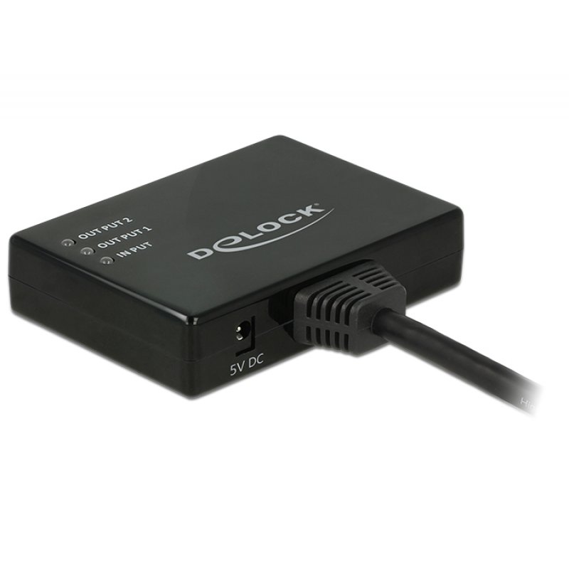 Delock compatible HDMI Splitter - Video-/Audio-Splitter - 2 Anschlüsse