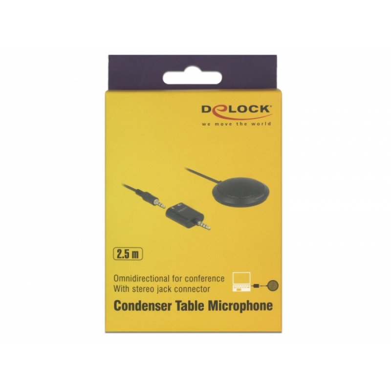 DeLOCK 65873 microphone Noir Microphone de table