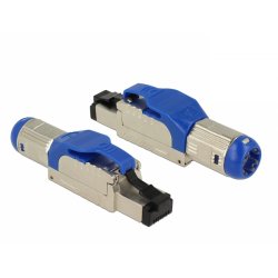 DeLOCK 86487 wire connector RJ-45 Blue, Silver