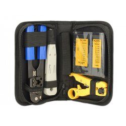 DeLOCK 86105 kit d'outils de préparation de câble Noir, Blanc