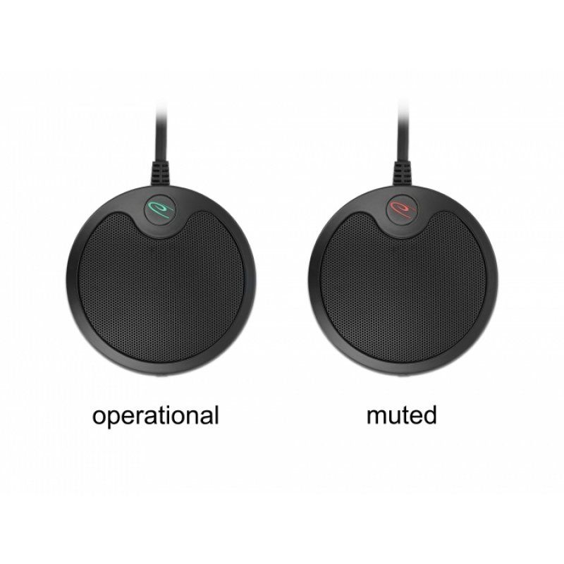 DeLOCK Microphone condenseur unidirectionnel USB pour les conférences