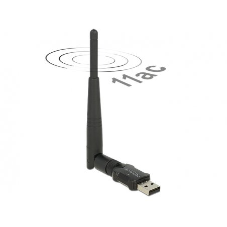 Delock compatible USB 2.0 Dual Band WLAN ac/a/b/g/n Stick - Netzwerkadapter - USB 2.0