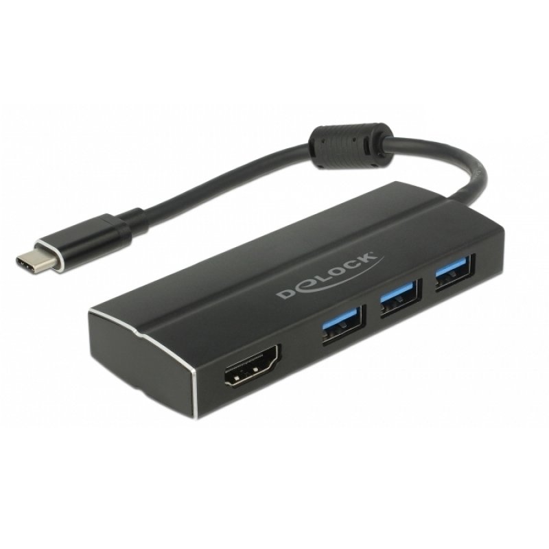 DeLOCK 63931 station d'accueil USB 3.2 Gen 1 (3.1 Gen 1) Type-C Noir