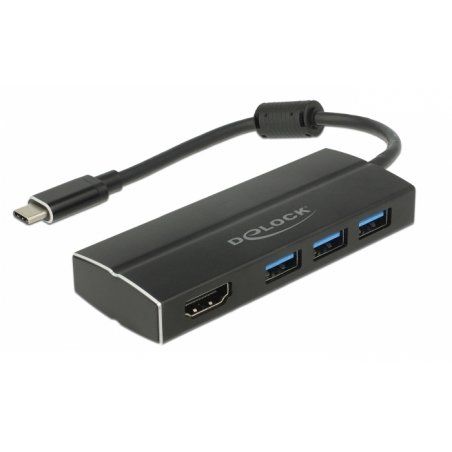 DeLOCK 63931 notebook dock/port replicator USB 3.2 Gen 1 (3.1 Gen 1) Type-C Black