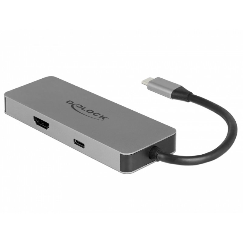 DeLOCK 87743 station d'accueil USB 3.2 Gen 1 (3.1 Gen 1) Type-C Gris