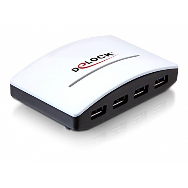 DeLOCK USB 3.0 External HUB 4 Port 5000 Mbit/s Noir, Blanc
