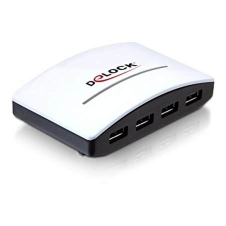 DeLOCK USB 3.0 External HUB 4 Port 5000 Mbit/s Noir, Blanc