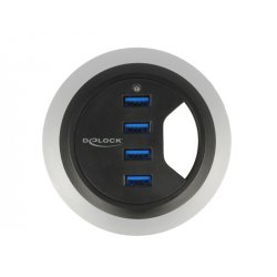 Delock compatible In-Desk Hub - Hub - 4 Anschlüsse