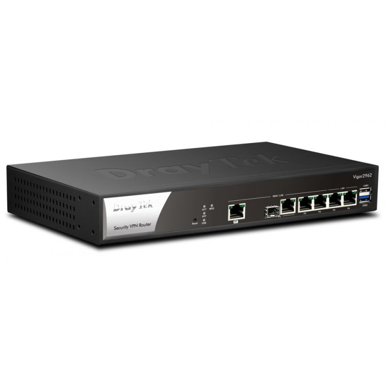 Draytek Vigor 2962 Routeur connecté 2.5 Gigabit Ethernet Noir, Blanc