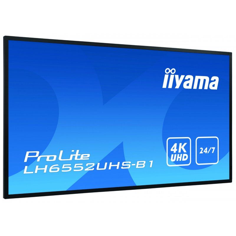 iiyama LH6552UHS-B1 affichage de messages Panneau plat de signalisation numérique 163,8 cm (64.5") IPS 500 cd/m² 4K Ul