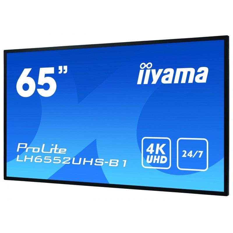 iiyama LH6552UHS-B1 affichage de messages Panneau plat de signalisation numérique 163,8 cm (64.5") IPS 500 cd/m² 4K Ul
