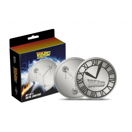 RETOUR VERS LE FUTUR - Set de 4 dessous de verres en métal