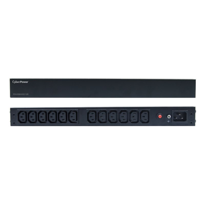 CyberPower PDU20BHVIEC12R unité de distribution d'énergie 12 sortie(s) CA 1U Noir