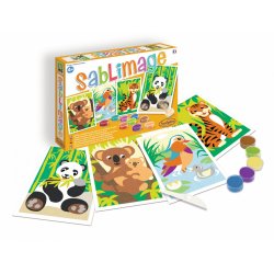 Kit créatif Sentosphère compatible - Sablimage Animaux en danger (tableau à sabler)