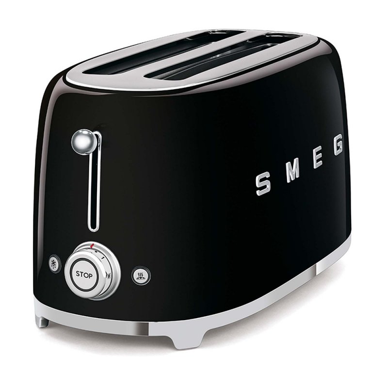 Smeg Four Slice Toaster Black TSF02BLEU