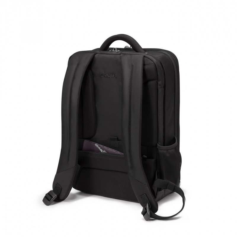 DICOTA Eco Backpack PRO sac à dos Noir Polyester, Polyéthylène téréphthalate (PET)