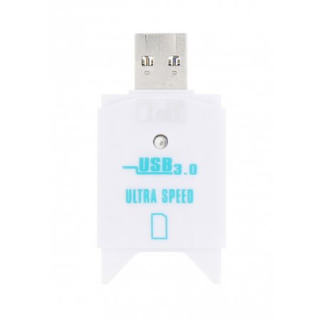 Lecteur de Cartes externe T'nB compatible USB 3.0 (Blanc)