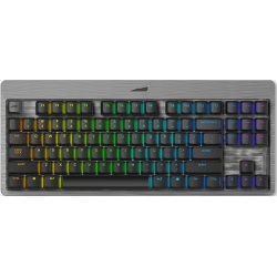 MOUNTAIN compatible Everest Core TKL Tastatur - MX Speed Silver, ISO, DE-Layout, grau
