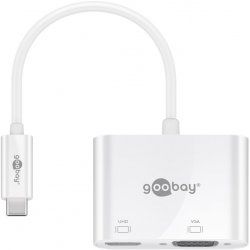 Goobay 52430 notebook dock/port replicator Wired & Wireless USB 3.2 Gen 1 (3.1 Gen 1) Type-A + Type-C White